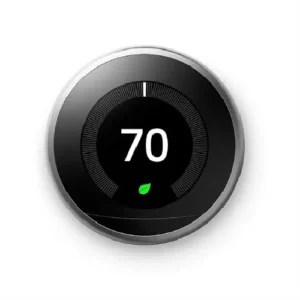 Google Nest Learning Thermostat - 3rd Gen (2015) - Programmable Smart Thermostat for Home - Works with Alexa - Stainless Steel