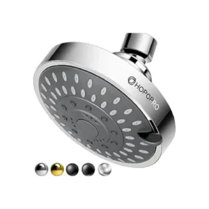 HOPOPRO 5-Mode High Pressure Shower Head - The Washington Post, NBC News, Today TV Show Recommended - High Flow Fixed Showerheads (4 Inch Chrome)